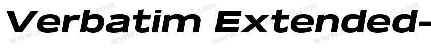 Verbatim Extended字体转换